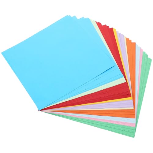 DIYEAH 400 Stück Origami Papier Selber Machen Diy-bastelpapier Buntes Faltpapier Faltbares Papierornament Bastelpapier Herstellen Origami-papiermasse Zartes Bastelpapier Druckerpapier von DIYEAH