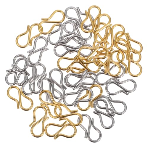 DIYEAH 40Pcs Edelstahl Haken Halskette Schmuck DIY Armband Making Ketten Kürzer Hummerverschluss Anhänger Verschluss Armband Schließe S Förmige Haken Klasammalett von DIYEAH