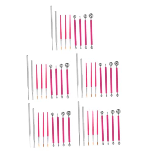 DIYEAH 45 Stk Töpferwerkzeuge Bildhauerwerkzeuge Stiftwerkzeughandwerk Doppelendige Eindrückwerkzeuge Prägestift-werkzeug Silikon-modellierwerkzeuge Bildhauen Von Tonwerkzeugen Plastik von DIYEAH