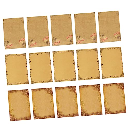 DIYEAH 48 Blätter Vintage Briefpapier klassisch aussehend altes Kraftpapier Vintage Pergamentpapier Schreibpapier calligraphy paper paketpapier Briefpapier im europäischen Stil Grußkarte von DIYEAH