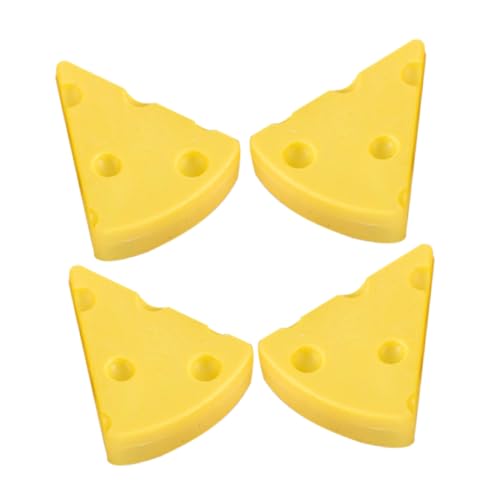 DIYEAH 4Pcs Radiergummi Miniatur Künstliche Käsemodelle Käsestangen Käsekuchen Miniaturen Küchen Essen Gefälscht von DIYEAH