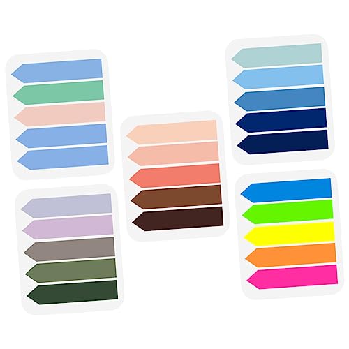 DIYEAH 5 Packungen Neon-textmarkerstreifen Haftnotizen Lesen Buch-klebestreifen Klebrige Indexregisterkarten Transparentes Highlighter-tape Seitenindex-aufkleber Das Haustier Colorful von DIYEAH