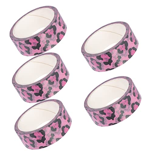 DIYEAH 5 Rollen Papier Klebeband weißes tape white tape papierklebeband washi-tape Tierdruck-Klebeband wickeln Aufkleber dekoratives Klebeband Bausatz DIY-Bänder DIY Klebeband von DIYEAH