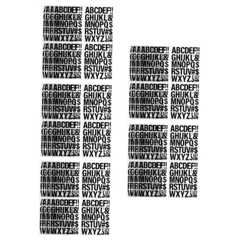 DIYEAH 5 Sätze 5 Sets Eisenbuchstaben Kleidungsaufkleber Wärmeübertragungen Buchstaben Buchstabenaufkleber Buchstabenaufkleber Kleine Alphabetaufkleber 10 Blatt * 5 von DIYEAH