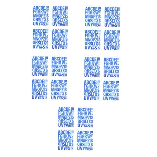 DIYEAH 5 Sätze Aufbügelbare Alphabet-stoffaufkleber Bügelpatches Vinyl Aufnäher Buchstaben Dekoration Stoffbuchstaben Buchstaben Zum Aufbügeln Blau Poster-briefaufkleber Blue 4 Stück * 5 von DIYEAH