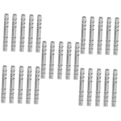 DIYEAH 5 Sätze Bindemittel Sechs Großer Ordner Bindering Fünf Notizbücher Mechanismus Notizbuch Tagebuch Nachfüllen Geld-budget-ringbuch Mechanismen Silver Rostfreier Stahl 5 Stück * 5 von DIYEAH