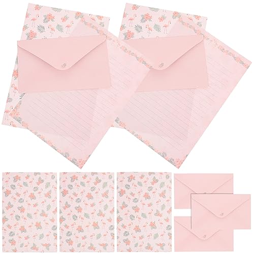 DIYEAH 5 Sätze Briefversorgung A5-Grußkarte leere stationäre notecards stationäre Versorgung briefumschläge set hochzeitseinladung Grußkarten Schreibutensilien Hochzeitsbrief Papier Rosa von DIYEAH