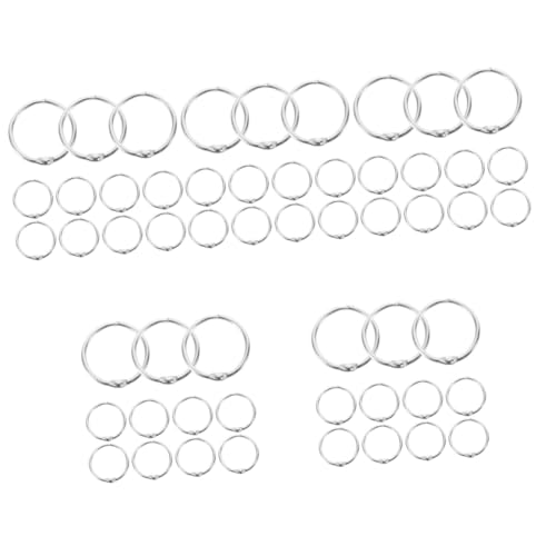 DIYEAH 5 Sätze Buchring Handwerkzeug Ordner The Notebook Buch Index Cards Flash-kartenhalter Schlüsselanhänger Zum Basteln Karteikarten Buchbinderringe Loser Blattring Metall 20 Stück * 5 von DIYEAH