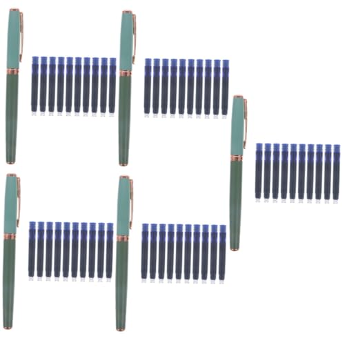 DIYEAH 5 Sätze Business-stift Matrosen-füllfederhalter Gel Kalligraphie-füllfederhalter Grüner Stift Füllfederhalter Extra Fein Einziehbar Schwarze Füllfederhaltertinte Metall Green von DIYEAH