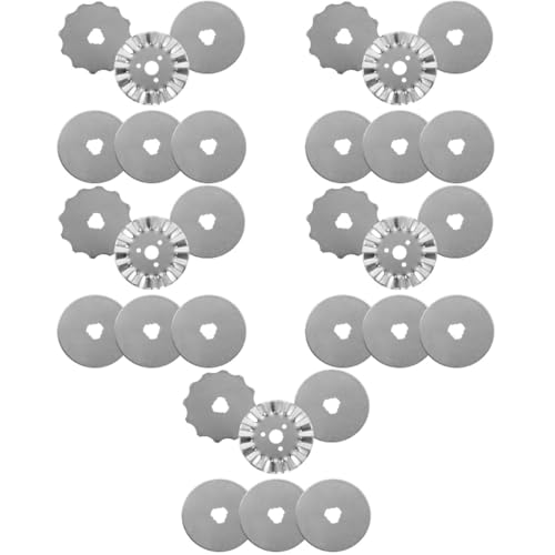 DIYEAH 5 Sätze Drehwerkzeug Rotationsschneider Teile Drehmesser Nähen Mit Rollschneider Klingen Rollschneider Für Stoff Kreisschneider Rostfreier Stahl Silver 6 Stück * 5 von DIYEAH