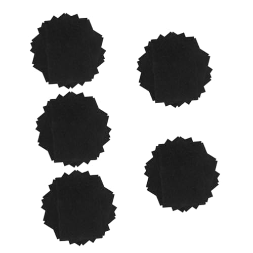 DIYEAH 5 Sätze Flash-luftpolsterfolie Bedruckbares Vinyl-aufkleberpapier Starker Kleber Bastelpapier Schwammmaterial Schwammpapier Selber Machen Schwarze Glitzerkarte Black 10 Stück * 5 von DIYEAH