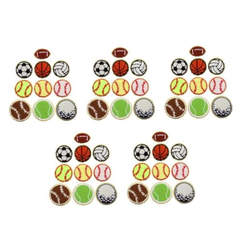 DIYEAH 5 Sätze Fußball-stickpatch Hutflecken Patch-fußball Schlüsselanhänger-geldbörse Aufkleber Bausatz Straßenlaterne Füllset Patch-abzeichen Fußball-aufnäher Hose Chenille 10 Stück * 5 von DIYEAH