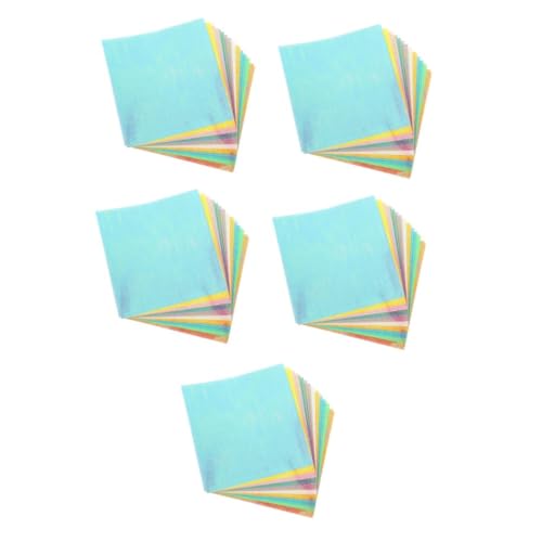 DIYEAH 5 Sätze Glitzerndes Handgemachtes Origami Glänzendes Bastelpapier Seidenpapier Für Origami Strukturiertes Origami-papier Winter-origami-papier Origami-kit Laserpapier 20 Blatt * 5 von DIYEAH