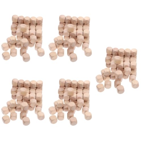 DIYEAH 5 Sätze Holzwürfel Mit Sechs Seiten Quadratische Würfel Jumbo Leere Würfel Puzzle Fliesen Leere Bastelbedarf Auto Würfel Leeres Brettspiel Würfelrohlinge 50 Stück * 5 von DIYEAH