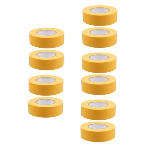 DIYEAH 5 Sätze Kein Klebeband Farbiges Packband Absperrband Gelbes Markierungsband Etikettenband Dünnes Markierungsband Farbiges Band Farbiges Markierungsband Pvc Yellow 2 Stück * 5 von DIYEAH