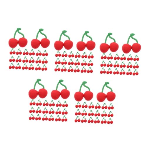 DIYEAH 5 Sätze Kirsch-radiergummi Radiergummi Set Lustige Radiergummis Mini Radiergummis Kawaii-radiergummis Tier Radiergummis Für Kinder Obst-radiergummis Mini-äpfel Rot 30 Stück * 5 von DIYEAH