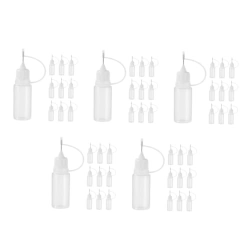 DIYEAH 5 Sätze Nadel Leere Leimflasche Mehrzweckhaken Container-cd Ölkleberflaschen Leere Flasche Tropferflasche Squeeze Flasche Nadelölflaschen Pp Transparent 10 Stück * 5 von DIYEAH