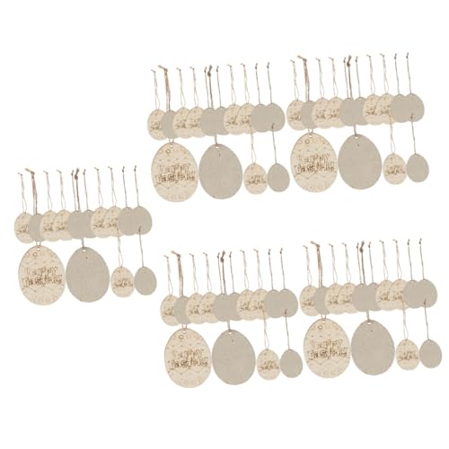 DIYEAH 5 Sätze Ostern Holzspäne Eggmazing Osterei Osterhandwerk Eierhalter Osterausschnitt Geschenkidee Ostern Ostergeschenkideen Holzausschnitte Ostern Holzscheiben Khaki 20 Stück * 5 von DIYEAH