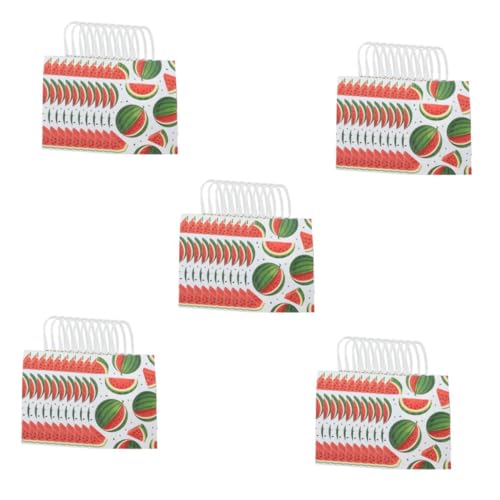 DIYEAH 5 Sätze Papiertüten Aus Wassermelone Geschenkverpackung Snackbeutel Wassermelonen-geschenktüten Dekorationen Mit Obstmotiven Taschen Für Fruchtsnacks Kraftpapier 12 Stück * 5 von DIYEAH