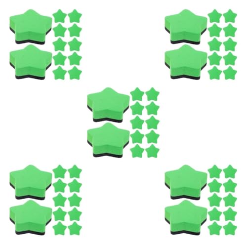 DIYEAH 5 Sätze Pentagramm-radiergummi Whiteboard Zubehör Magnetischer Tafelschwamm Tragbar Trockenlöscher Für Das Klassenzimmer Radiergummi Für Trockenlöschtafel Radiergummis 12 Stück * 5 von DIYEAH