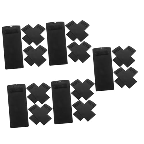 DIYEAH 5 Sätze Rechnungsordner Menüordner Schwarze Zwischenablage Pflegeklemmbrett Klappbar Doppelclip Des Zwischenablettungsordners Mini-klemmbrett Clips Tafel Black Abs-harz 5 Stück * 5 von DIYEAH