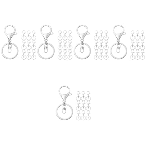 DIYEAH 5 Sätze Schlüsselanhängerhaken Aus Metall Slico Pinsetette Auto Abledern The Key Keys Schlüsselband Hundemarken-ring Schlüsselanhänger Aus Metall Keychain -verschluss 10 Stück * 5 von DIYEAH