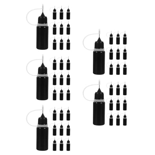 DIYEAH 5 Sätze Schmierflasche Flasche Zum Auftragen Von Klebstoff Lenkrollen Vintage-pins Squeeze-flaschen Dichtungsrohr Stifte Für Taschen Spraydose Sprührohr Black Plastik 10 Stück * 5 von DIYEAH