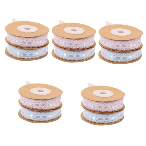 DIYEAH 5 Sätze Spitzenbesatz Zum Nähen Bastelzeug Textilien Verzierungen Elastisches Spitzenband Bänder Für Handwerk Trimmen Bekleidungsmaterial Spitzenband Für Diy Polyester 2 Rollen * 5 DIYEAH 5 Sätze Spitzenbesatz Zum Nähen Bastelzeug Textilien Verzierungen Elastisches Spitzenband Bänder Für Handwerk Trimmen Bekleidungsmaterial Spitzenband Für Diy Polyester 2 Rollen * 5 von DIYEAH