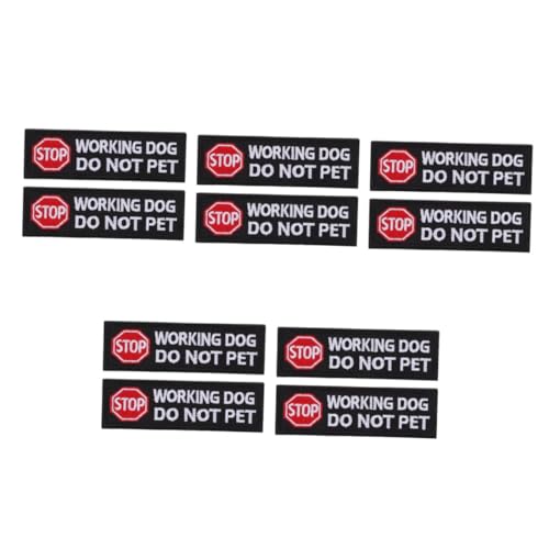 DIYEAH 5 Sätze Stickerei Patch Für Haustiertransporter Aufkleber Etikett „Don'T Pet Dog“ Patch Service Hundekennzeichnung Reaktives Hundepatch Funktioniert „Do Not Pet Dog 2 Stück * 5 von DIYEAH