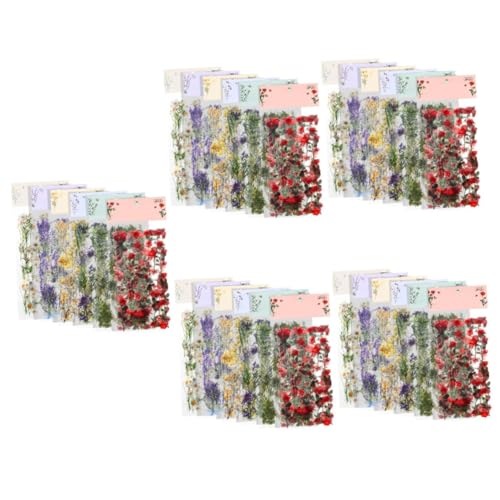 DIYEAH 5 Sätze Taschenaufkleber Aufkleber für Scrapbooking Planer-Aufkleber blumenmuster scrapbooking aufkleber Sammelalbum basteln Wandaufkleber Blumendekore Wasserdichtes PET von DIYEAH