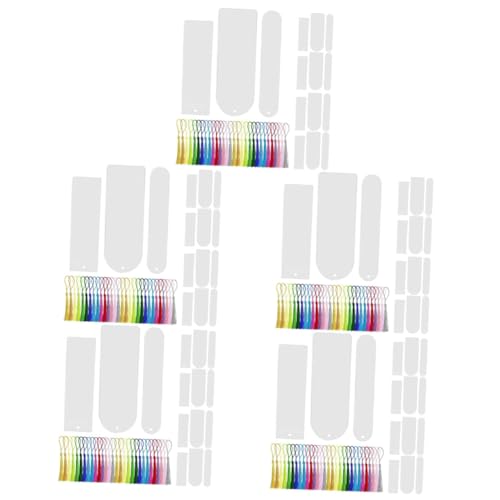 DIYEAH 5 Sätze Transparentes Leeres Lesezeichen Aquarell-lesezeichen Para-harz Leerzeichen Leere Pastell-lesezeichen Herstellung Lesezeichen Masse Farbmarker Etiketten Acryl 30 Stück * 5 von DIYEAH