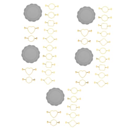 DIYEAH 5 Sätze Wachssiegel-formen-set Wachs Für Wachssiegel Stempelform Für Wachssiegel Wachssiegelstempel Unterlage Wachs Schmilzt Maskierung Flüssig Seifenform-set Kieselgel Golden von DIYEAH