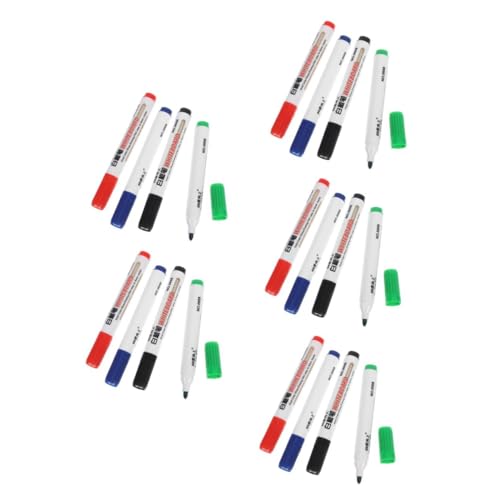 DIYEAH 5 Sätze Whiteboard-stift Löschbare Markierungen Teile Lampenfassungen Eingabestift Trockenlösch Marker Trockene Radiermarker Whiteboard-marker Trockenmarker Plastik 4 Stück * 5 von DIYEAH