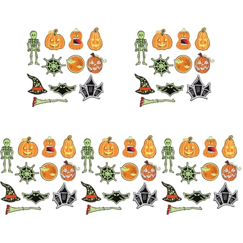 DIYEAH 5 Sätze halloween dekoration halloween decoration verkleidung Halloween Applikation Rucksack-Patches Flicken für Jacken Stickereiapplikationen Halloween-Kleidungsflecken Polyester von DIYEAH