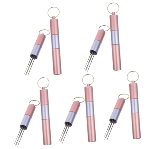 DIYEAH 5 Sätze stechende Nadel stickmotive Embroidery kit punchneedle DIY Tool Stickpackung aus Wolle Punch-Nadel-Reifen Werkzeug Bastelwollfilznadeln DIY Nadeln basteln Rostfreier Stahl von DIYEAH