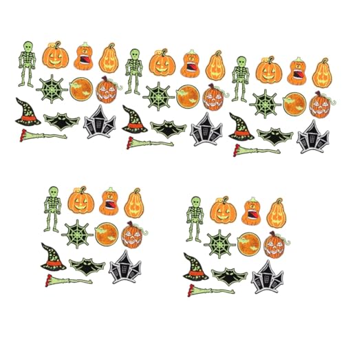 DIYEAH 5 Sets Halloween Patch Im Dunkeln Leuchtender Aufnäher Bestickte Patches Applikationen Reparatur Von Kleidung Jeans Patches Tragbare Rucksäcke Bestickte Kürbis Patch von DIYEAH