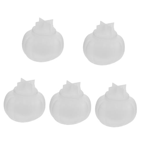 DIYEAH 5 Sets Kürbisform Kürbisgläser Form Halloween Hängedekorationen Wachs Schmilzt Knoblauchschäler Röhre Halloween Kerze Halloween Kürbis Bonbonglas Form Kerzenformen Weiß von DIYEAH