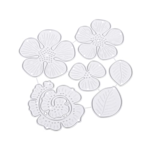 DIYEAH 5 Stück Blumen Kohlenstoffs Tahl Messer Form Bastelpapier Farbpapier Zum Basteln Stanzformen Gestanzt Klarsichtstempel Und Stanzteile Stanze DIY-versorgung Kohlenstoffstahl Silver von DIYEAH