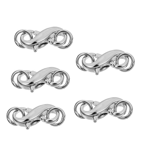 DIYEAH 5 Stück Doppelköpfige Karabinerverschluss Perlen Zum Basteln Lanyard Druckknopf Clips Charms Mit Verschluss Doppelöffnungsverschluss Schmucktablett Stapler Halskette von DIYEAH