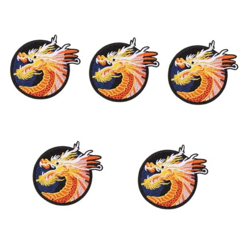 DIYEAH 5 Stück Drachen Aufnäher Zum Aufbügeln Bestickte Aufnäher Patches Im Abzeichen Stil Stickerei Patch Für Jacken Drachen Bastelflicken Für Kleidung Drachen Ornament DIYEAH 5 Stück Drachen Aufnäher Zum Aufbügeln Bestickte Aufnäher Patches Im Abzeichen Stil Stickerei Patch Für Jacken Drachen Bastelflicken Für Kleidung Drachen Ornament von DIYEAH