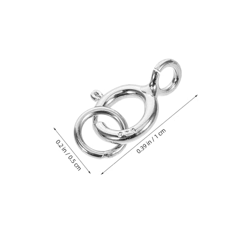 DIYEAH 5 Stück Sterling Silber Federring Verschluss Teilig Runder Schmuckverbinder für Halsketten und Armbänder Langlebiger Schmuckverschluss für DIY Perlenarmband Zubehör DIYEAH 5 Stück Sterling Silber Federring Verschluss Teilig Runder Schmuckverbinder für Halsketten und Armbänder Langlebiger Schmuckverschluss für DIY Perlenarmband Zubehör von DIYEAH
