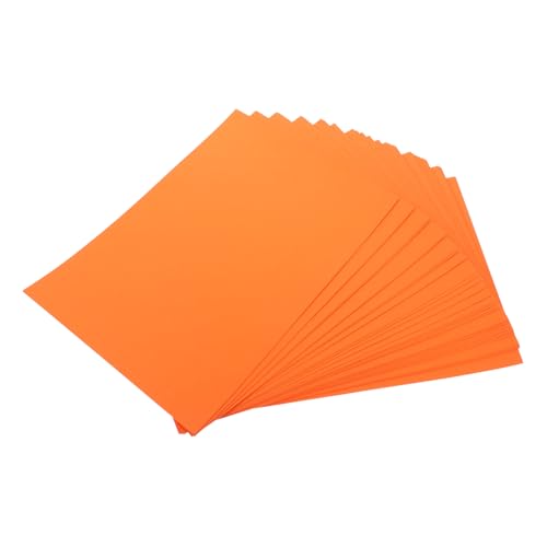 DIYEAH 50 Blatt A4-Farbkarton pastellfarbenes Baupapier farbiger Karton farbiges Druckerpapier DIY kopierpapier kreativpapier paketpapier packpapier DIY liefert DIY-Papiere Orange von DIYEAH