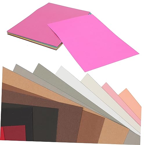 DIYEAH 50 Blatt Farbiger Karton Konstruktionspapier Staffelei Farbiges Büttenpapier Mehrfarbiges Papier Geschenkpapier Scrapbook-papier Zeichenpapier Kinderhandwerk Bastelpapier von DIYEAH