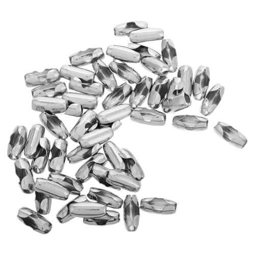 DIYEAH 50 Pcs Edelstahlanschluss Schnalle Rollenblindkettenanschluss Kugelkette Kabelanschluss Perlenkettenanschluss Ersatz Perlen Kettenklammern Kugelkette Verbrennungen Silber von DIYEAH