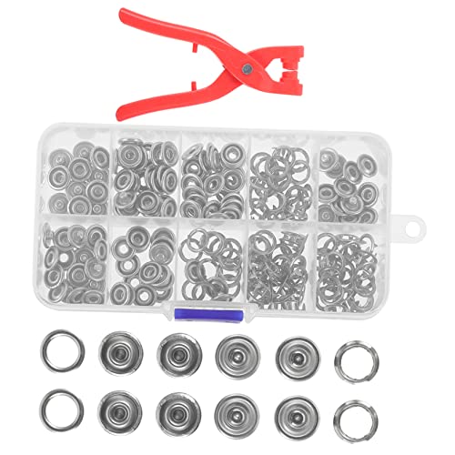 DIYEAH 50 Sätze Snap-Nähset kein Knopf Magnetverschluss Bausatz Befestigungselemente Jeansknopf weihmachtsdeko weihachtsdeko Druckknopfverschluss-Kit Tasten mit Einstellwerkzeug Metall von DIYEAH