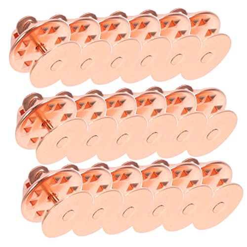 DIYEAH Sicherheitsnadel Brosche Pin Nadeln 50 Sets Locking Pin Back Ersatzrückseiten Für Anstecker Broschen Krawattennadeln Hüte Abzeichen Rosé Mit 10mm Flachkopf Nadeln Schmuckherstellung Zubehör von DIYEAH