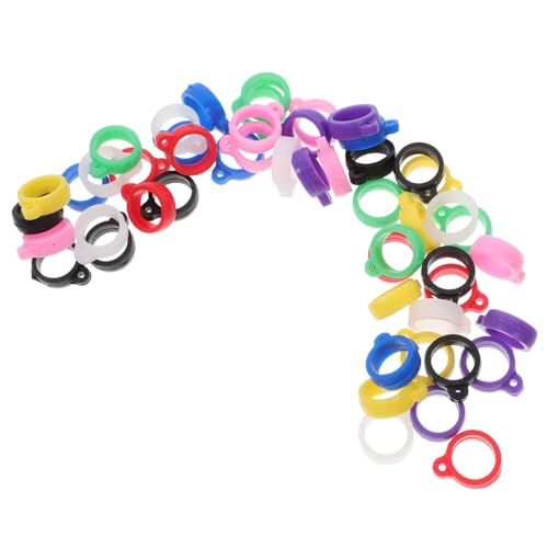 DIYEAH 50 Stück Anti-verlust-silikonring Stift-lanyard Ringversteller Für Lose Ringe Lanyard-stifthalter Machen Sie Den Ring Enger Ringspanner Silikonschlaufe Dicke Biegeringe Kieselgel von DIYEAH