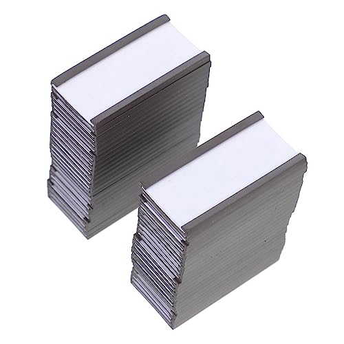 DIYEAH 50 Stück Etikettenhalter Magnetische Mülleimer-etiketten Trocken Abwischbare Magnetetiketten Magnetische Aktenschranketiketten Magnetischer Etikettenclip Für Lager Aufkleber Black von DIYEAH