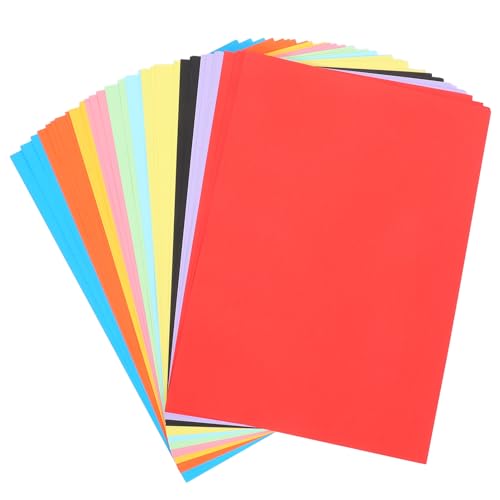 DIYEAH 50 Stück Farbiger Karton Buntes Tonpapier Farbiges Plakat Farbige Plakattafel Farbiges Druckpapier Farbiges Bastelpapier Karton Zum Basteln Farbige Präsentationstafel 200g Papier von DIYEAH