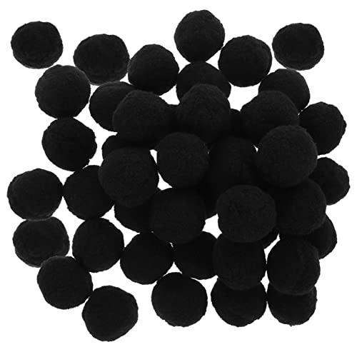 DIYEAH 50 Stück Hochelastische Haarball Pom Pom Maker Bastel Pom Pom Bälle Puff Bälle Pompons Cheerleading Pompons Flauschige Ornamente Pompons Cheerleading Pompons Schwarzes von DIYEAH